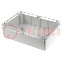 Enclosure: multipurpose; X: 200mm; Y: 300mm; Z: 90mm; 1554; grey; IP68