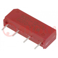 Relay: reed switch; SPST-NO; Ucoil: 12VDC; 0.5A; max.200VDC; 10W