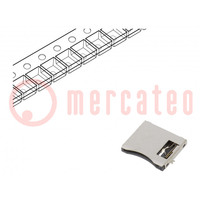 Connector: voor kaarten; microSD; push-pull; SMT; verguld