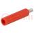 Socket; 4mm banana; 32A; 1kVAC; red; nickel plated; -25÷80°C; 10mΩ