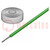 Przewód; SiF; 1x1,5mm2; linka; Cu; silikon; zielony; -60÷180°C; 100m