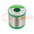Soldering wire; Sn99,3Cu0,7; 1mm; 0.5kg; lead free; reel; 227°C
