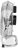 H.Koenig JOE32 Ventilador Diseño en Metal Cromado, 3 Velocidades, 3Aspas, Regulador inclinación, Pies Antideslizantes