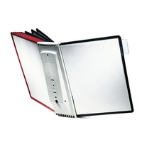 Bemutatótábla-tartó Durable Sherpa fali 10 db-os táblával (5 piros + 5 fekete panellel)