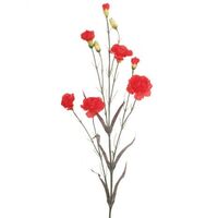 Artificial Silk Carnation Spray - 71cm, Red