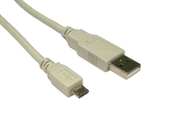 Cables Direct CDL-160BG USB cable 1.8 m USB 2.0 USB A Micro-USB B Beige