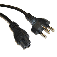 Videk Swiss 3 Pin Plug to C5 Socket Cable 2m