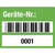 SafetyMarking Etik. Geräte-Nr. Barcode und 0001 - 1000 4 x 3 cm Rolle, PVC Version: 04 - grün