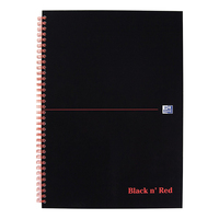 Black n Red Book W/bd A4 Quad 100080201