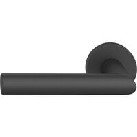 Produktbild zu FSB ajtó félkilincsgaritúra 70 1076 bal, kerek rozetta, aluminiums matt fekete