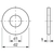 Skizze zu Karosseriescheibe M10x50 Edelstahl A2 (Kotflügelscheibe)
