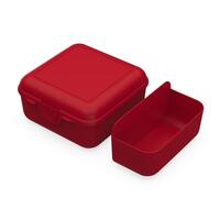 Artikelbild Lunch box "Cube" deluxe, with compartment divider, standard-red