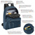 PEDEA Rucksack Daypack für Damen & Herren mit 13,3 Zoll (33,8 cm) Laptop Fach, 24l, blau