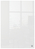 Desktop Notiztafel Glas, 152 x 230 mm, 2 Stück, weiß