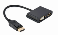 Gembird A-DPM-HDMIFVGAF-01 câble DisplayPort 0,1 m Noir