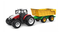 Amewi Toy Traktor mit Kippanhänger radiografisch bestuurbaar model Tractor Elektromotor 1:24