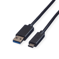 ROLINE 11.02.9011 USB kábel 1 M USB 3.2 Gen 1 (3.1 Gen 1) USB A USB C Fekete