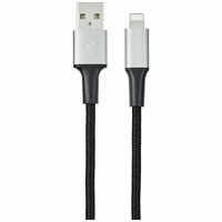 Renkforce RF-4995184 kabel Lightning 2 m Czarny, Srebrny