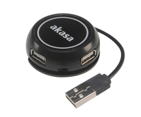 Akasa Connect4C 4-IN-1 USB 2.0 480 Mbit/s Fekete