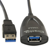 Plugable Technologies USB3-5M-D USB cable USB 3.2 Gen 1 (3.1 Gen 1) USB A Black