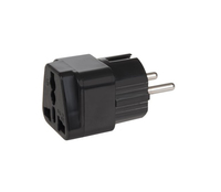 Maclean MCE155 adaptateur prise d'alimentation NEMA 5-15P Type E (FR) Noir