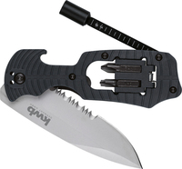 kwb 016620 couteau de poche Couteau EDC Noir, Acier inoxydable