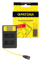 PATONA 141655 Akkuladegerät Batterie für Digitalkamera USB