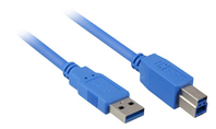 Sharkoon USB 3.0 A-B USB Kabel 1 m USB A USB B Blau