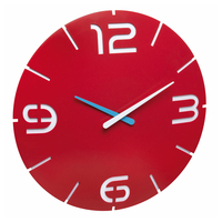 TFA-Dostmann CONTOUR Parete Quartz clock Rotondo Blu, Rosso, Bianco