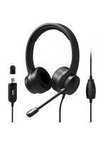 Port Designs 901605 słuchawki/zestaw słuchawkowy Przewodowa Opaska na głowę USB Typu-A Czarny