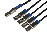 Overland-Tandberg 2M external SAS 4-way fanout cable, mini-SAS HD (SFF-8644) to (4x) mini-SAS (SFF-8088)