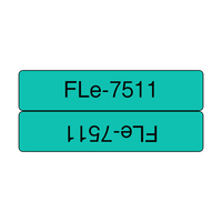Brother FLE-7511 labelprinter-tape Zwart op groen