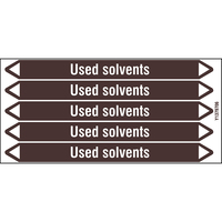 Brady USED SOLVENTS 150X12CARD-T1-P19 selbstklebendes Etikett Rechteck Permanent Weiß, Braun