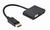 Gembird A-DPM-HDMIFVGAF-01 DisplayPort-Kabel 0,1 m Schwarz