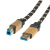 ROLINE 11.02.8902 cable USB 1,8 m USB 3.2 Gen 1 (3.1 Gen 1) USB A USB B Negro, Oro