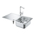 GROHE Minta Lavabo sobre-encimera Rectangular Acero inoxidable
