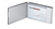 Wedo 205 6601 acollador de tarjeta Aluminio, PVC Negro, Plata