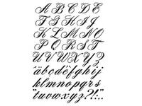 Schriftschablone Artemio Stencil Alphabet A3 Gross- und Kleinbuchstaben