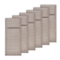 6 Bestecktaschen »Elegance«, 24 x 9 cm, grau/silber bietet ausreichend Platz