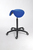 Gesunder Arbeitsstuhl Modell 3580, Sattelsitz, Sitzneigung, PU-Fußkreuz, Polster-Sitz Blau
