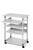 Durable Adjustable Mobile PC Computer Desk Workstation Trolley on Wheels | Grey