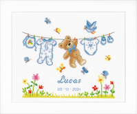 Counted Cross Stitch Kit: Birth Bear