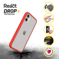 OtterBox React iPhone 12 mini Power Red- clear/red - beschermhoesje