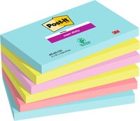 Post-It Super Sticky Notes 76x127mm 90 Sheets Miami Colours (Pack 6)