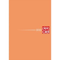 PLEIN CIEL Bloc agrafé en-tête 160 pages non perforées 80g petits carreaux 5x5 7,4x10,5cm. Couv Orange