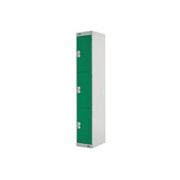 Three Compartment Locker D450mm Green Door MC00052