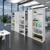 Contract bookcase 2030mm high with 4 shelves - white