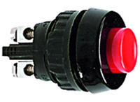 Drucktaster, 1-polig, grün, unbeleuchtet, 0,7 A/250 V, Einbau-Ø 15.2 mm, IP40/IP