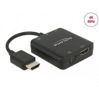 Delock Átalakító - 63276 (HDMI-A, USB Micro-B -> HDMI-A, 3,5 Jack, Toslink, fekete)