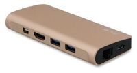 USB-C Travel Dock 4K 9 Port - gold Stacje dokujace i replikatory portów
